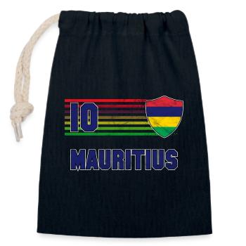 Mauritius Football Team - Closable cotton gift bag (14x20cm) - navy - Front