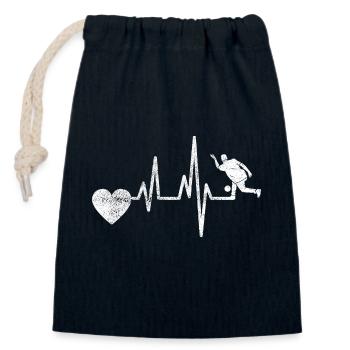 Bowling Bowler Bowling Gift Bowling Ball Cone - Closable cotton gift bag (14x20cm) - navy - Front