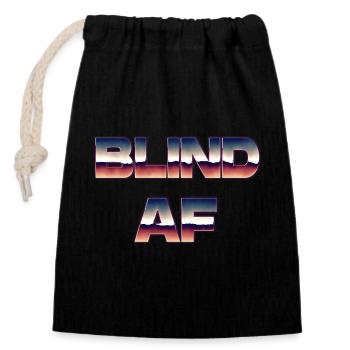Blind AF - Closable cotton gift bag (14x20cm) - black - Front