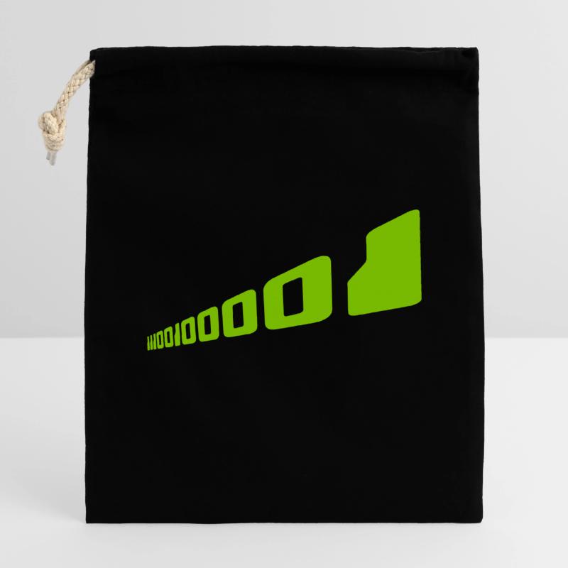 Binary Code Program Language Closable cotton gift bag (14x20cm)