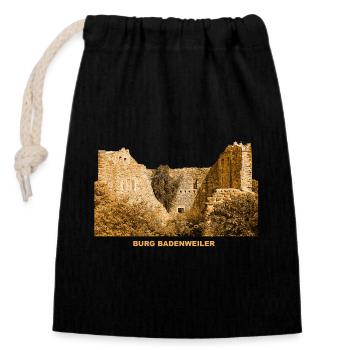 Badenweiler Castle Baden Ruin Baden-Württemberg - Closable cotton gift bag (14x20cm) - black - Front