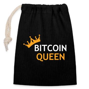 Crypto Bitcoin Trading - Sac cadeau en coton avec cordon (14 x 20 cm) - noir - Devant