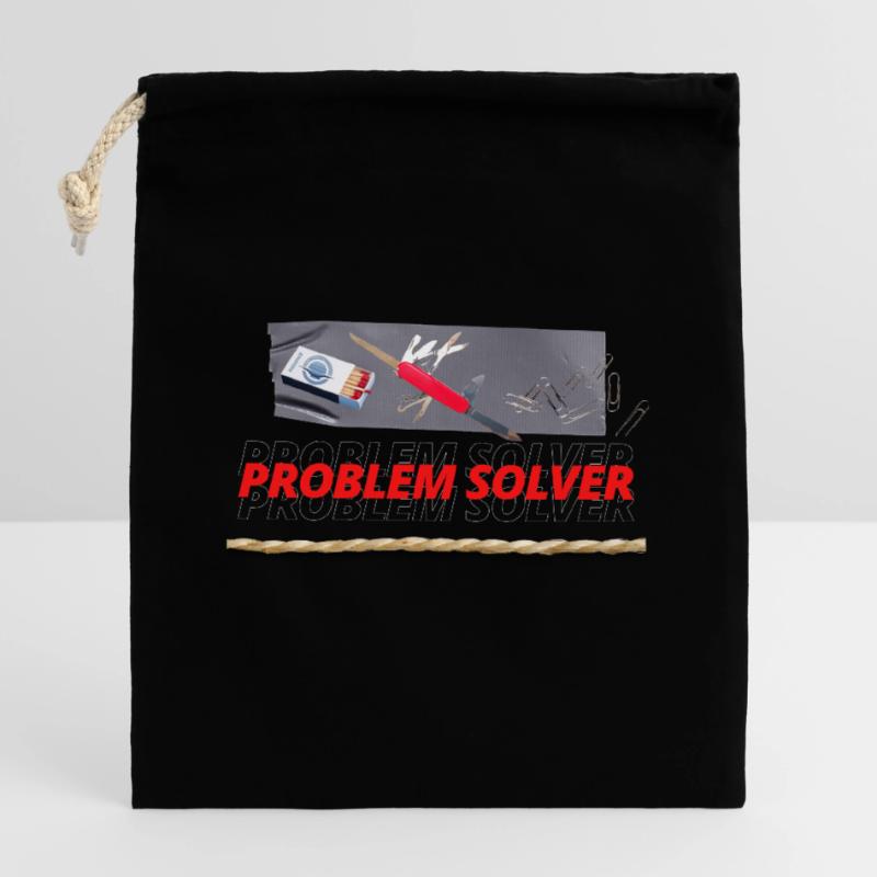 PROBLEM SOLVER TOOLS Closable cotton gift bag (14x20cm)