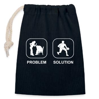 Basketball Basketball Basketball Lovers Club - Closable cotton gift bag (14x20cm) - navy - Front
