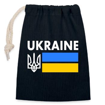 Ukraine - Verschließbarer Geschenkbeutel aus Baumwolle (14x20cm) - Navy - Vorne
