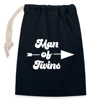 Grossesse Baby shower Babyshower Boy Girl - Sac cadeau en coton avec cordon (14 x 20 cm) - bleu marine - Devant