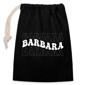 Funny Barbara Groovy 4 Männer Frauen Cool Barbara Tie - Verschließbarer Geschenkbeutel aus Baumwolle (14x20cm) - Schwarz - Vorne