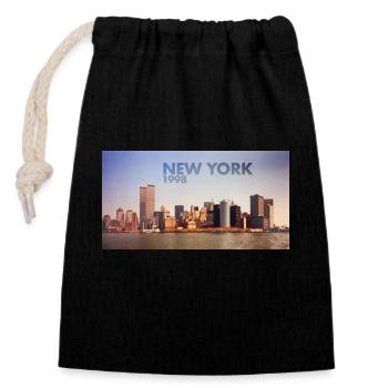 New York 1998 - Sac cadeau en coton avec cordon (14 x 20 cm) - noir - Devant