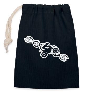 Motorrad Motorradfan Motorcross Motorradfahrer - Verschließbarer Geschenkbeutel aus Baumwolle (14x20cm) - Navy - Vorne