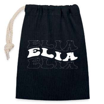 Funny Elia Groovy 4 Men Women Cool Elia Tie Dye - Closable cotton gift bag (14x20cm) - navy - Front