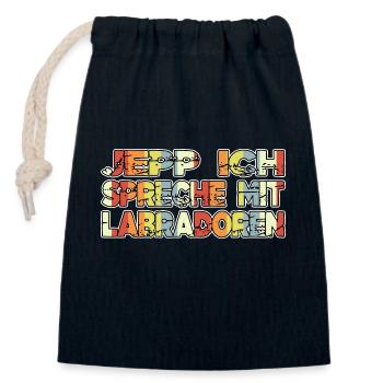 geburtstagsgeschenkidee bluthund geschenk - Verschließbarer Geschenkbeutel aus Baumwolle (14x20cm) - Navy - Vorne