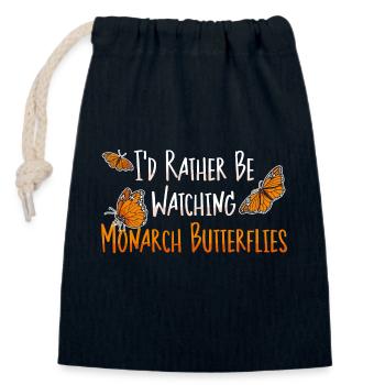Monarchfalter Amerikanischer Monarch Schmetterling - Verschließbarer Geschenkbeutel aus Baumwolle (14x20cm) - Navy - Vorne