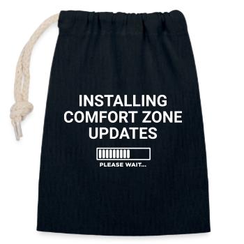 Installing Comfort Zone Updates Please Wait - Closable cotton gift bag (14x20cm) - navy - Front