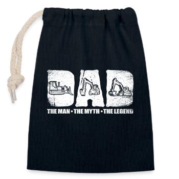 Construction machinery operator Excavator driver Excavator driver Construction workers - Closable cotton gift bag (14x20cm) - navy - Front