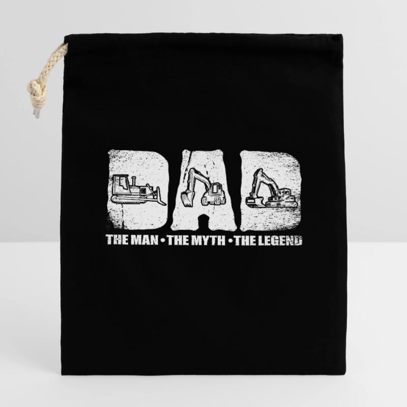Construction machinery operator Excavator driver Excavator driver Construction workers Closable cotton gift bag (14x20cm)