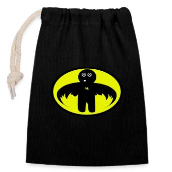 Alsace Super M - Closable cotton gift bag (14x20cm) - black - Front
