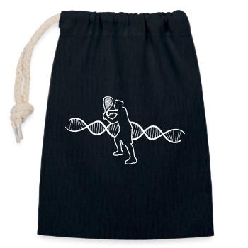 Joueur de squash Racquetball Jeu de squash Racquetball - Sac cadeau en coton avec cordon (14 x 20 cm) - bleu marine - Devant