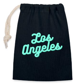 Los Angeles - Verschließbarer Geschenkbeutel aus Baumwolle (14x20cm) - Navy - Vorne