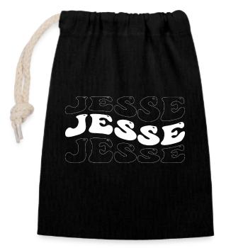 Funny Jesse Groovy 4 Männer Frauen Cool Jesse Tie Dye - Verschließbarer Geschenkbeutel aus Baumwolle (14x20cm) - Schwarz - Vorne