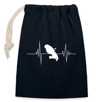 Belle Idee Cadeau Martinique Madinina 972 - Sac cadeau en coton avec cordon (14 x 20 cm) - bleu marine - Devant