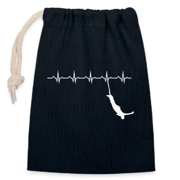 Bungee Jumping Evolution Sport Fun - Closable cotton gift bag (14x20cm) - navy - Front