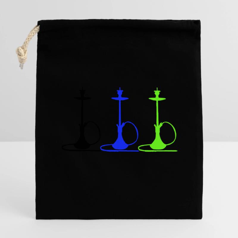 Hookah Closable cotton gift bag (14x20cm)