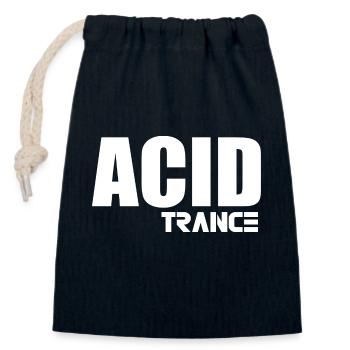 Acid trance - Closable cotton gift bag (14x20cm) - navy - Front