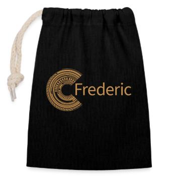 Für Frederic - Verschließbarer Geschenkbeutel aus Baumwolle (14x20cm) - Schwarz - Vorne