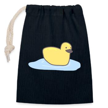 Baby-Ente - Verschließbarer Geschenkbeutel aus Baumwolle (14x20cm) - Navy - Vorne