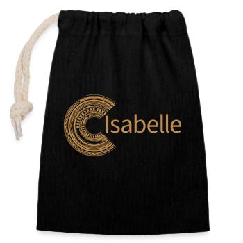 Für Isabelle - Verschließbarer Geschenkbeutel aus Baumwolle (14x20cm) - Schwarz - Vorne