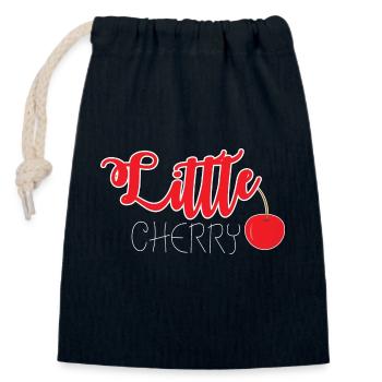 Little Cherry - Verschließbarer Geschenkbeutel aus Baumwolle (14x20cm) - Navy - Vorne