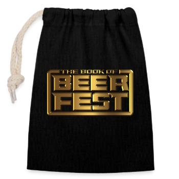 Das Buch des Bierfestes - GOLD - Verschließbarer Geschenkbeutel aus Baumwolle (14x20cm) - Schwarz - Vorne