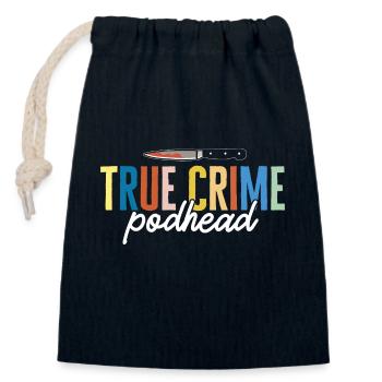 Wahre Verbrechen Podcaster True Crime Podcast - Verschließbarer Geschenkbeutel aus Baumwolle (14x20cm) - Navy - Vorne