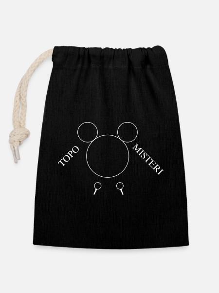 The Mouse Mysteries - Closable cotton gift bag (14x20cm) - black