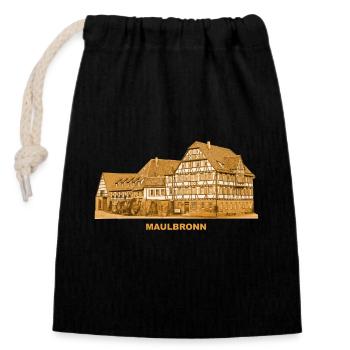 Maulbronn Abbey Monastery Half-timbered Baden-Württemberg - Closable cotton gift bag (14x20cm) - black - Front