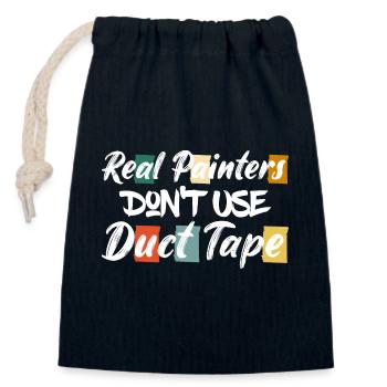 Real Painters Don't Use Duct Tape Profession Job - Verschließbarer Geschenkbeutel aus Baumwolle (14x20cm) - Navy - Vorne