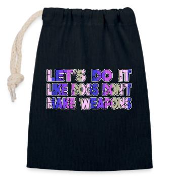 Child Gift Heart Funny Quote 1960s - Closable cotton gift bag (14x20cm) - navy - Front