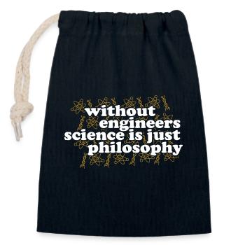 Philosophie Lehrer Poesie Wissenschaft Lesen Buch - Verschließbarer Geschenkbeutel aus Baumwolle (14x20cm) - Navy - Vorne