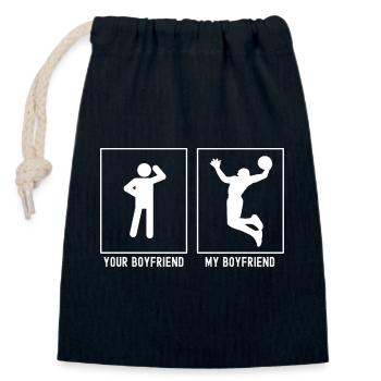 Your Friend - My Friend - Basketball Slam Dunk - Closable cotton gift bag (14x20cm) - navy - Front