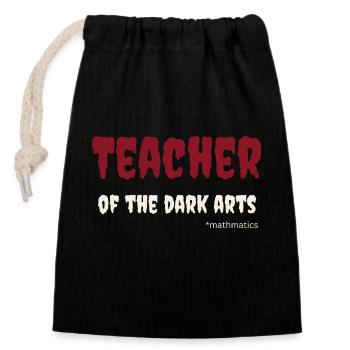 Teacher of the dark arts- mathmatics; für Lehrer - Verschließbarer Geschenkbeutel aus Baumwolle (14x20cm) - Schwarz - Vorne