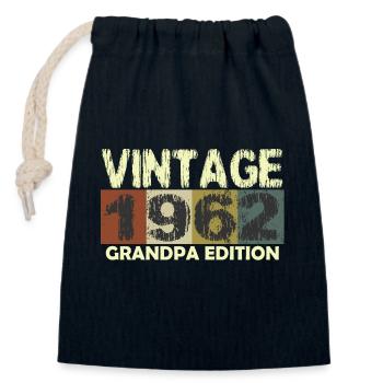 Vintage Geburtstag Retro Sonnenuntergang Design - Verschließbarer Geschenkbeutel aus Baumwolle (14x20cm) - Navy - Vorne
