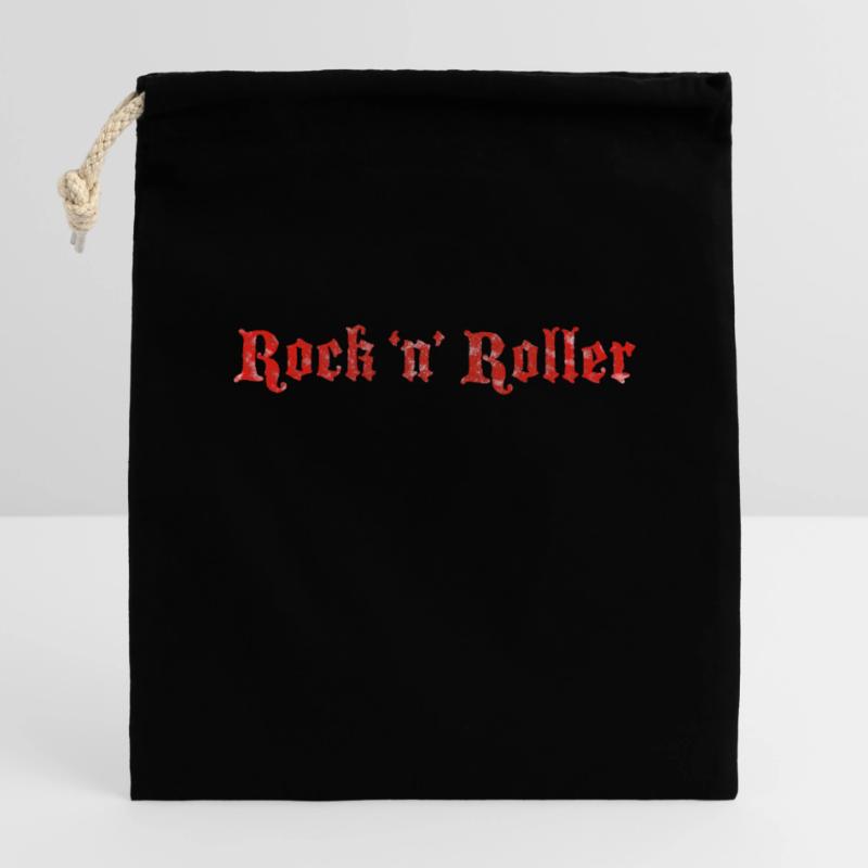 Rock n Roller Distressed Closable cotton gift bag (14x20cm)