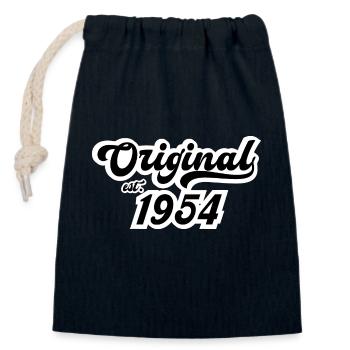 1954 Geburtstag - Verschließbarer Geschenkbeutel aus Baumwolle (14x20cm) - Navy - Vorne