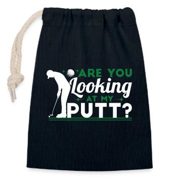 Golfer Humor Golfing Golf Club - Verschließbarer Geschenkbeutel aus Baumwolle (14x20cm) - Navy - Vorne