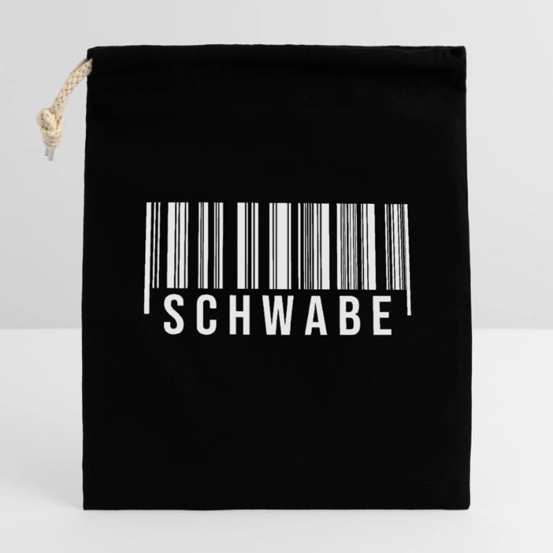 Schwabe Strichcode Verschließbarer Geschenkbeutel aus Baumwolle (14x20cm)