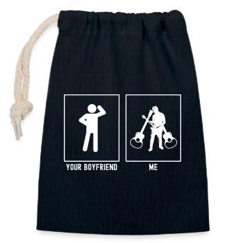 Your Friend - Me - Multiple Guitar - Closable cotton gift bag (14x20cm) - navy - Front