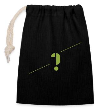 Enigma Titanite green - Sac cadeau en coton avec cordon (14 x 20 cm) - noir - Devant