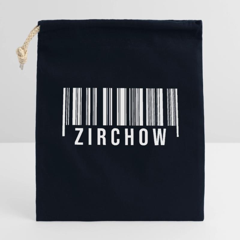 Zirchow Strichcode Verschließbarer Geschenkbeutel aus Baumwolle (14x20cm)