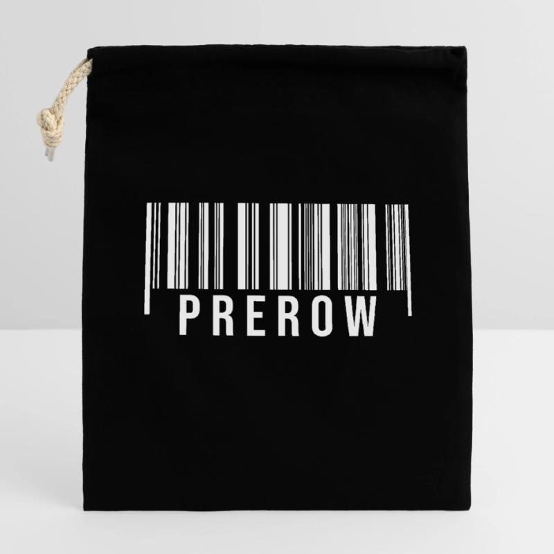 Prerow Strichcode Verschließbarer Geschenkbeutel aus Baumwolle (14x20cm)