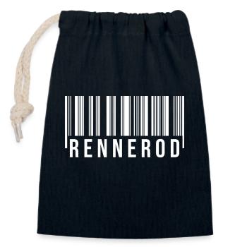 Rennerod Westerwald - Verschließbarer Geschenkbeutel aus Baumwolle (14x20cm) - Navy - Vorne